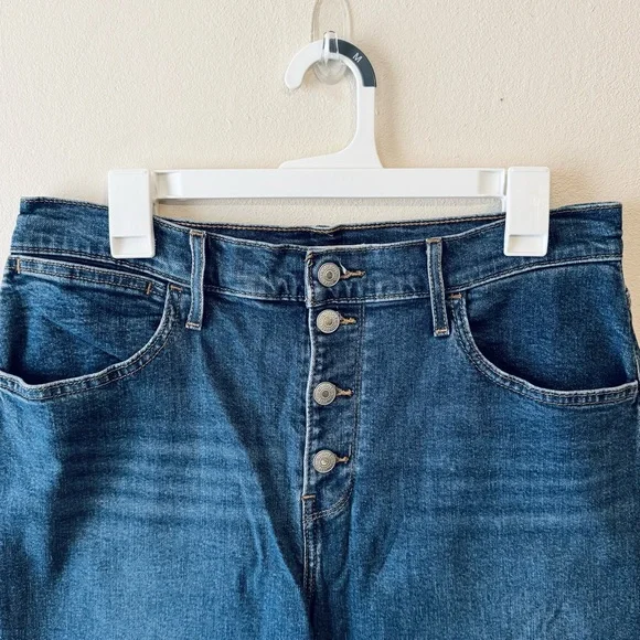 Levi’s Mile High Cropped Wide Leg Jeans Size 31 - Picture 2 of 9